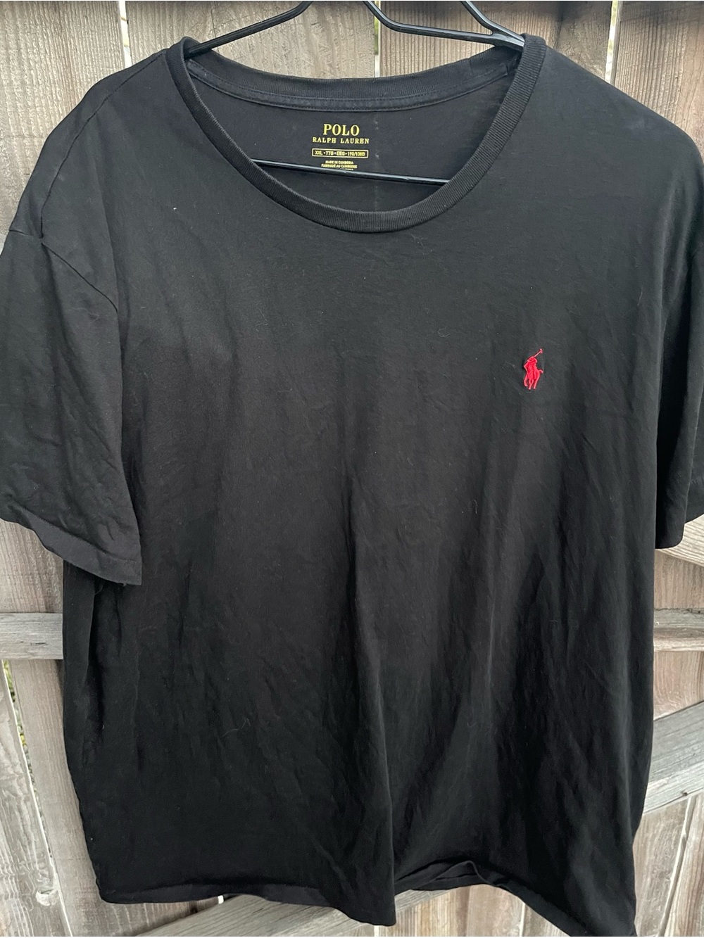 Polo by Ralph Lauren Black Crewneck T-Shirt with Red Pony XXL